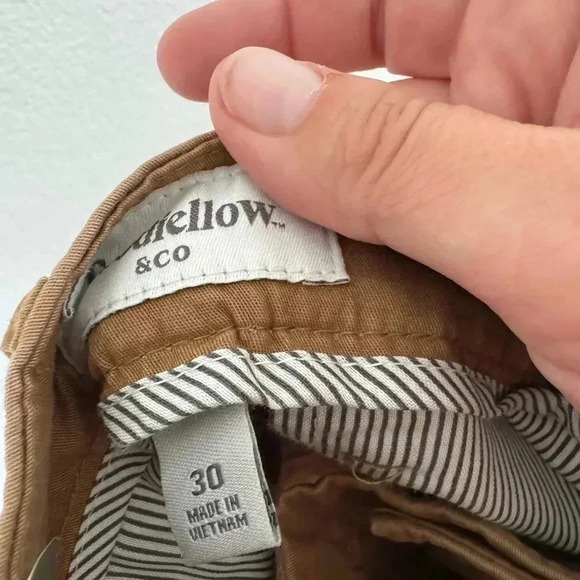 NWT Men’s Every Wear Flat Front Good Fellows Khaki Shorts Size 30 - Picture 5 of 5